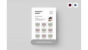 دانلود قالب آماده ورد برگه محصول Product Sheet | MS Word & Indesign