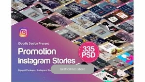 دانلود قالب لایه باز استوری تبلیغاتی اینستاگرام Promotion Instagram Stories – 335 PSD