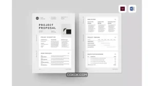 دانلود قالب ایندیزاین پروپوزال Proposal | MS Word & Indesign 2
