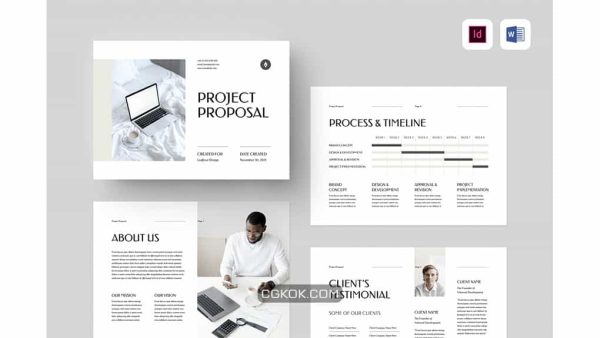 دانلود قالب آماده ورد پروپوزال Proposal | MS Word & Indesign