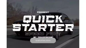 دانلود فونت انگلیسی گیمینگ QUICKSTARTER – racing gaming font