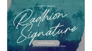 دانلود فونت انگلیسی پیوسته Radhion Signature