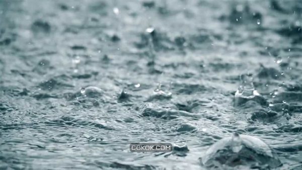 فوتیج بارش قطرات باران Raindrops Falling