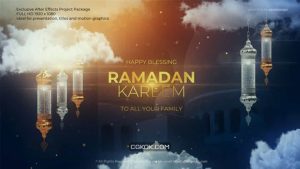 پروژه افترافکت تایتل رمضان کریم Ramadan Kareem Title