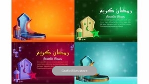 دانلود بکگراند رمضان کریم Ramadan Kareen Background Pack 01