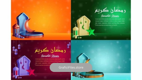 دانلود بکگراند رمضان کریم Ramadan Kareen Background Pack 01