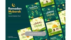 دانلود طرح وکتور پست رمضان شبکه اجتماعی Ramadan Social Media Post Template