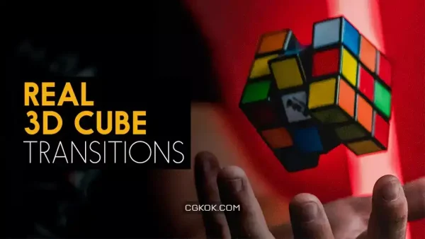 دانلود پریست افترافکت ترانزیشن مکعب Real 3D Cube Transition