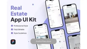 دانلود رابط کاربری اپلیکیشن مشاور املاک Real Estate Mobile App UI Kit 2