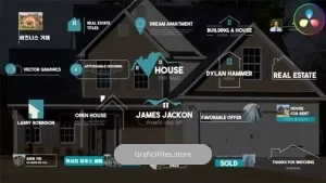 پروژه داوینچی ریزالو تایتل مشاور املاک Real Estate Titles for DaVinci Resolve