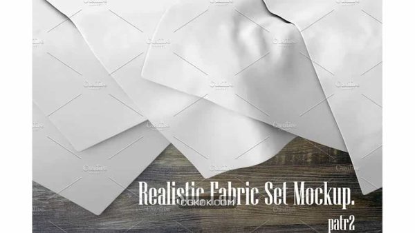 دانلود موکاپ پارچه Realistic Fabric Set MockUp 2