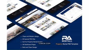 دانلود قالب لایه باز اجاره ملک RentAll – Property Rental PSD Template