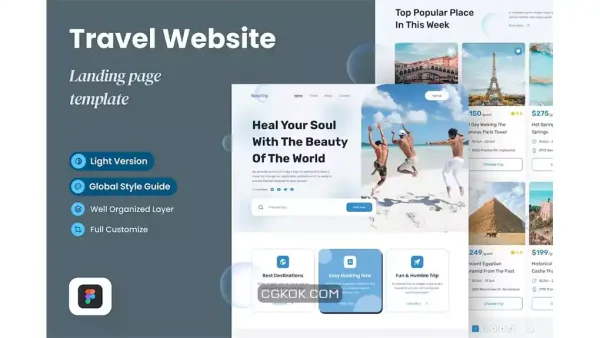 دانلود لندینگ پیج سفر Resstrip – Travel Landing Page