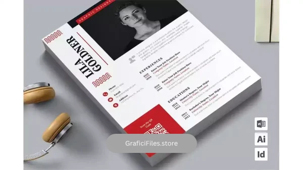 دانلود قالب ایندیزاین و ورد رزومه Resume / MS Word / Indesign