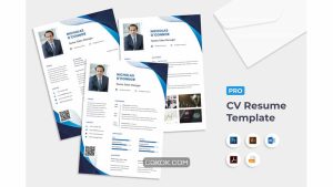 دانلود قالب آماده ورد رزومه تجاری Professional Business Clean Resume CV