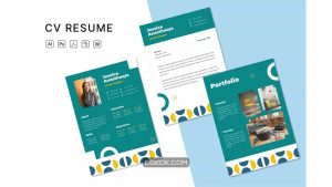 دانلود قالب آماده ورد رزومه طراح داخلی مینیمال Resume Word