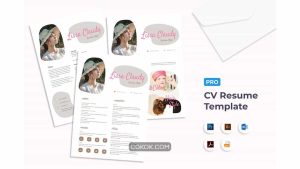 دانلود قالب آماده ورد رزومه طراح داخلی Resume Word