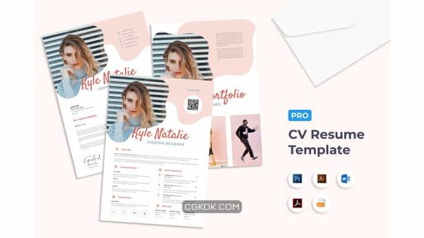 دانلود قالب آماده ورد رزومه تجاری Resume Word