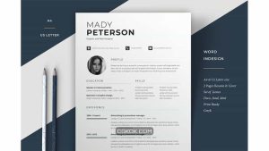 دانلود قالب آماده ورد رزومه Resume Mady