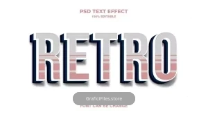 دانلود افکت متن رترو سه بعدی retro 3d text effect