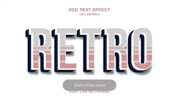 دانلود افکت متن رترو سه بعدی retro 3d text effect