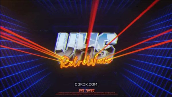 پروژه افترافکت نمایش لوگو با افکت نوار ویدیویی قدیمی Retro VHS Logo