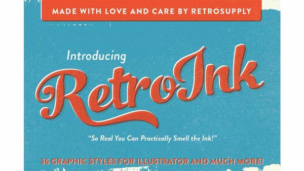 دانلود استایل آماده فتوشاپ RetroInk | 71 Retro Ink Effects