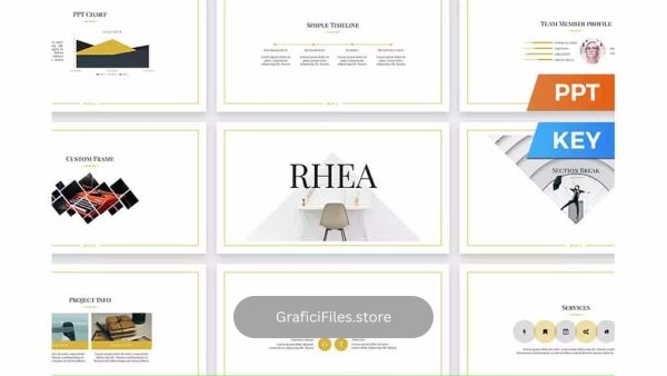 دانلود قالب پاورپوینت و کینوت Rhea Presentation Template
