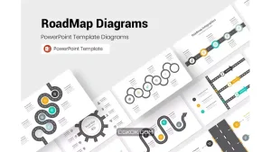 دانلود قالب پاورپوینت دیاگرام نقشه راه RoadMap Diagrams PowerPoint Presentation Template