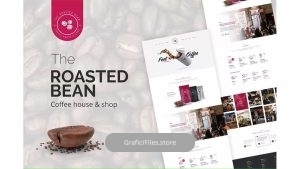دانلود قالب لایه باز کافی شاپ Roasted Bean – Creative & Coffee Shop PSD Template