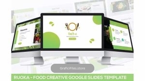 دانلود قالب پاورپوینت و گوگل اسلاید غذا Ruoka – Creative Food Google Slides Template