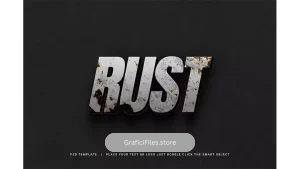 دانلود افکت متن زنگ زده Rust text effect