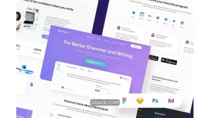 دانلود رابط کاربری لندینگ پیج Saas Spell Checker Landing Page