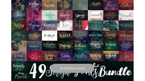 دانلود فونت انگلیسی Script Fonts Bundle