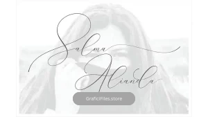 دانلود فونت انگلیسی پیوسته Salma Alianda – Elegant Font Script