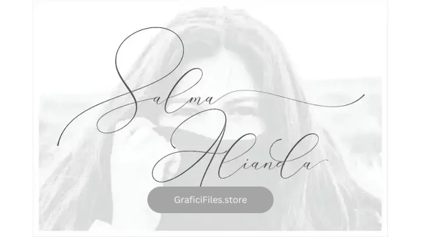 دانلود فونت انگلیسی پیوسته Salma Alianda – Elegant Font Script