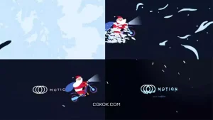 پروژه لوگو موشن افترافکت Santa Moto Logo Opener