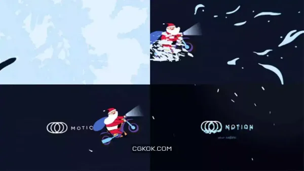 پروژه لوگو موشن افترافکت Santa Moto Logo Opener