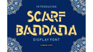 دانلود فونت انگلیسی فانتزی Scarf Bandana – Display Font