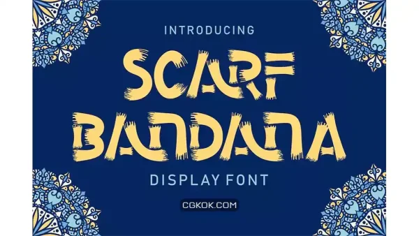 دانلود فونت انگلیسی فانتزی Scarf Bandana – Display Font