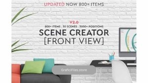 دانلود جعبه ابزار ساخت موکاپ Scene Creator Front View