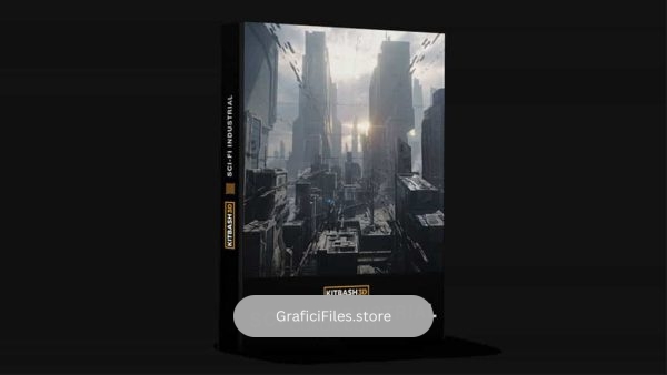 دانلود آبجکت ساختمان صنعتی Kitbash3D Sci-Fi Industrial