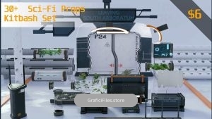 دانلود آبجکت محیط علمی تخیلی Sci-Fi Props Kitbash set