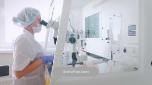 فوتیج دانشمند در حال بررسی ویروس Scientist Examining Virus