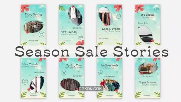 پروژه پریمیر استوری اینستاگرام حراج فصل Season Sale Stories