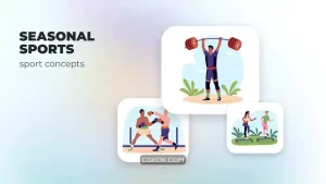 پروژه افترافکت موشن گرافیک ورزش های فصلی Seasonal Sports – Sport Concepts