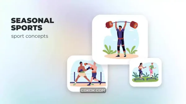 پروژه افترافکت موشن گرافیک ورزش های فصلی Seasonal Sports – Sport Concepts