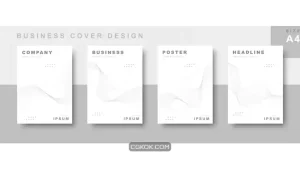 دانلود طرح وکتور کاور کسب و کار Set of business cover design