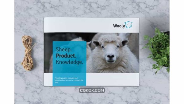 دانلود قالب ایندیزاین بروشور مزرعه گوسفند Sheep Farm Brochure A5