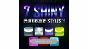 دانلود استایل براق برای فتوشاپ Shiny Photoshop Styles 3